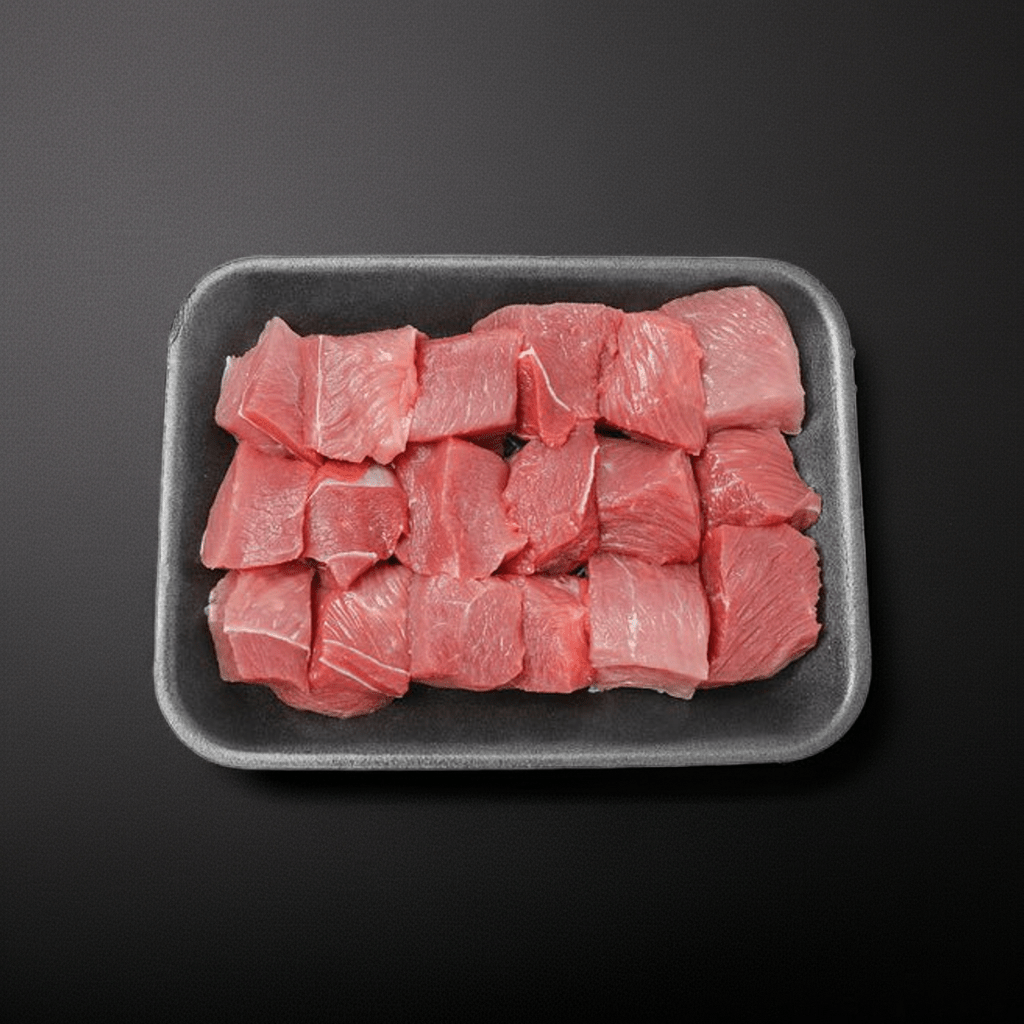 Halal boneless mutton cut detail, Dubai UAE meat shop