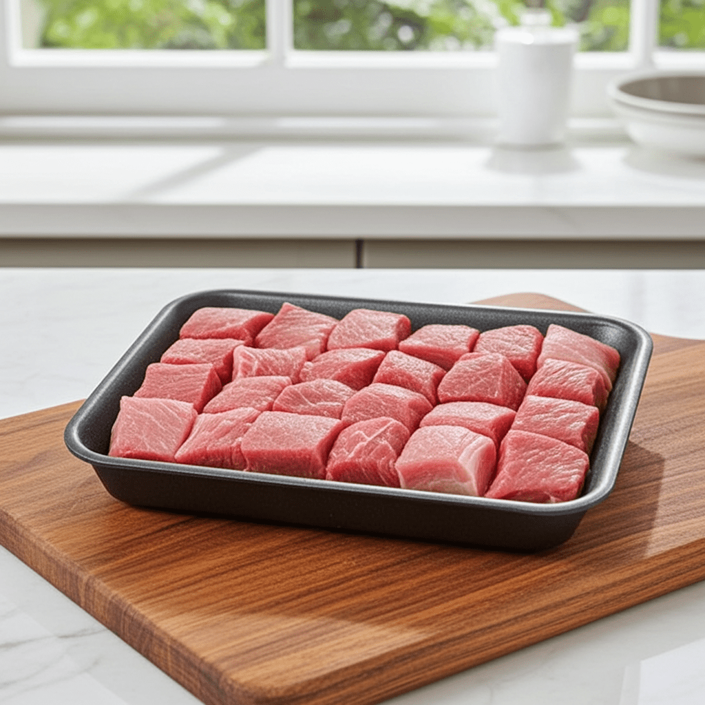 Halal boneless mutton final packaged product, Dubai UAE