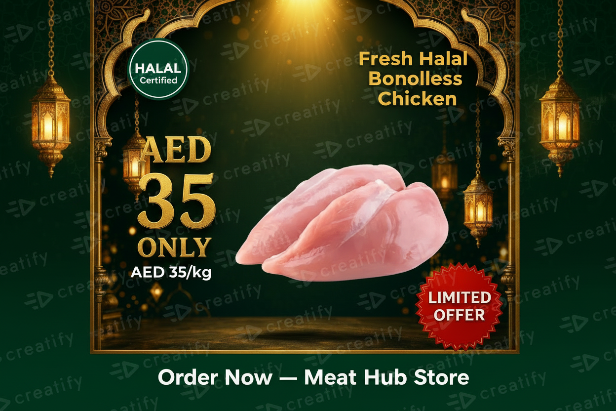 Fresh Halal Boneless Chicken – Buy Online Dubai UAE