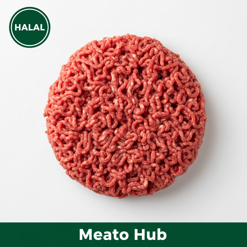 Fresh Halal Beef Mince — 100% Halal certified, premium quality, AED 28 per kg, same-day UAE delivery by Meato Hub