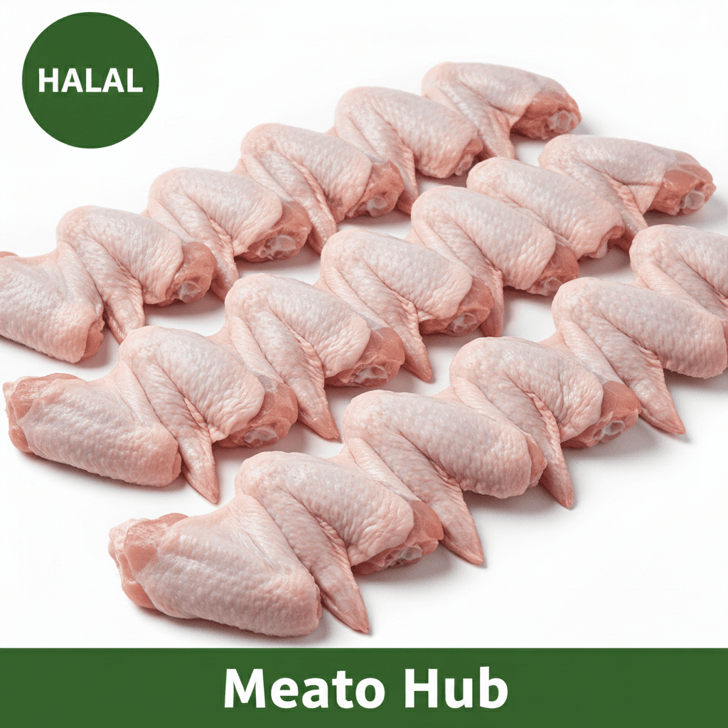 Fresh halal chicken full wings, crispy cut, Dubai UAE delivery