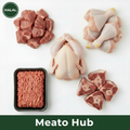 Fresh Halal Meat Family Pack — Boneless Mutton, Mutton Mince, Bone-in Mutton, Chicken Drumsticks & Whole Chicken | Meato Hub Dubai UAE