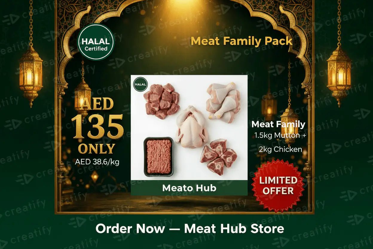 Fresh Halal Mutton & Chicken Family Pack – Butcher’s Selection, Order Online Dubai - Meat Hub Store Associate with Samraiziqbal meat seller EST